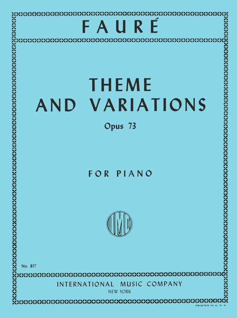Tema E Variazioni Op. 73